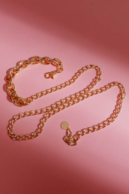 Gold Oval Chain Belt