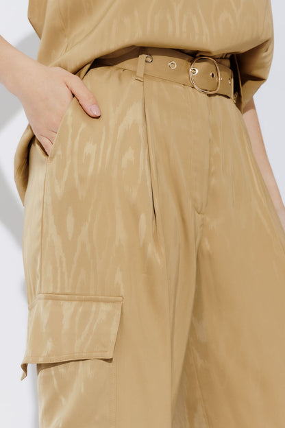 Gold Cargo Barrel Pant