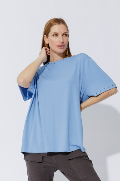 Cornflower Tencel Stud Tee