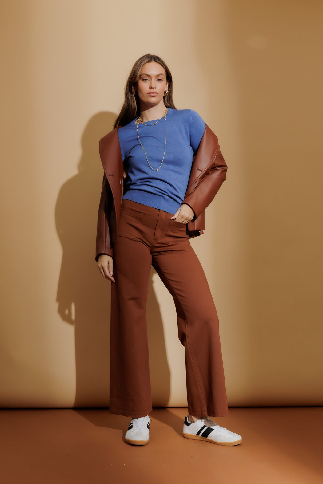 Cornflower Fine Knit Crew Jumper Cornflower S