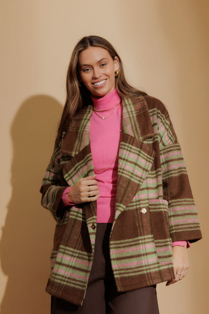 Chocolate Cocoon Pea Coat