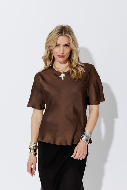 Chocolate Glow Bias T-Shirt