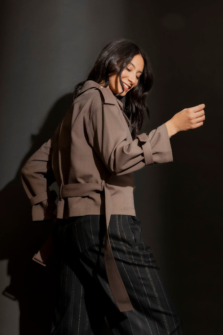 Cocoa Crop Trench Jacket Cocoa S