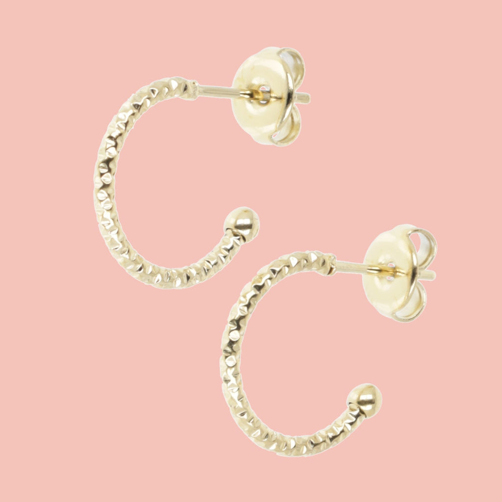 Sparkle Hoop Earrings (Gold Plated)