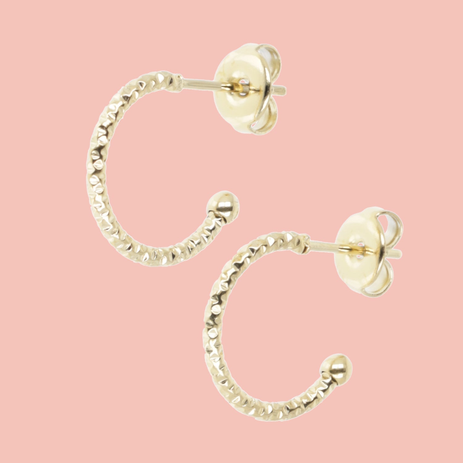 Sparkle Hoop Earrings (Gold Plated)