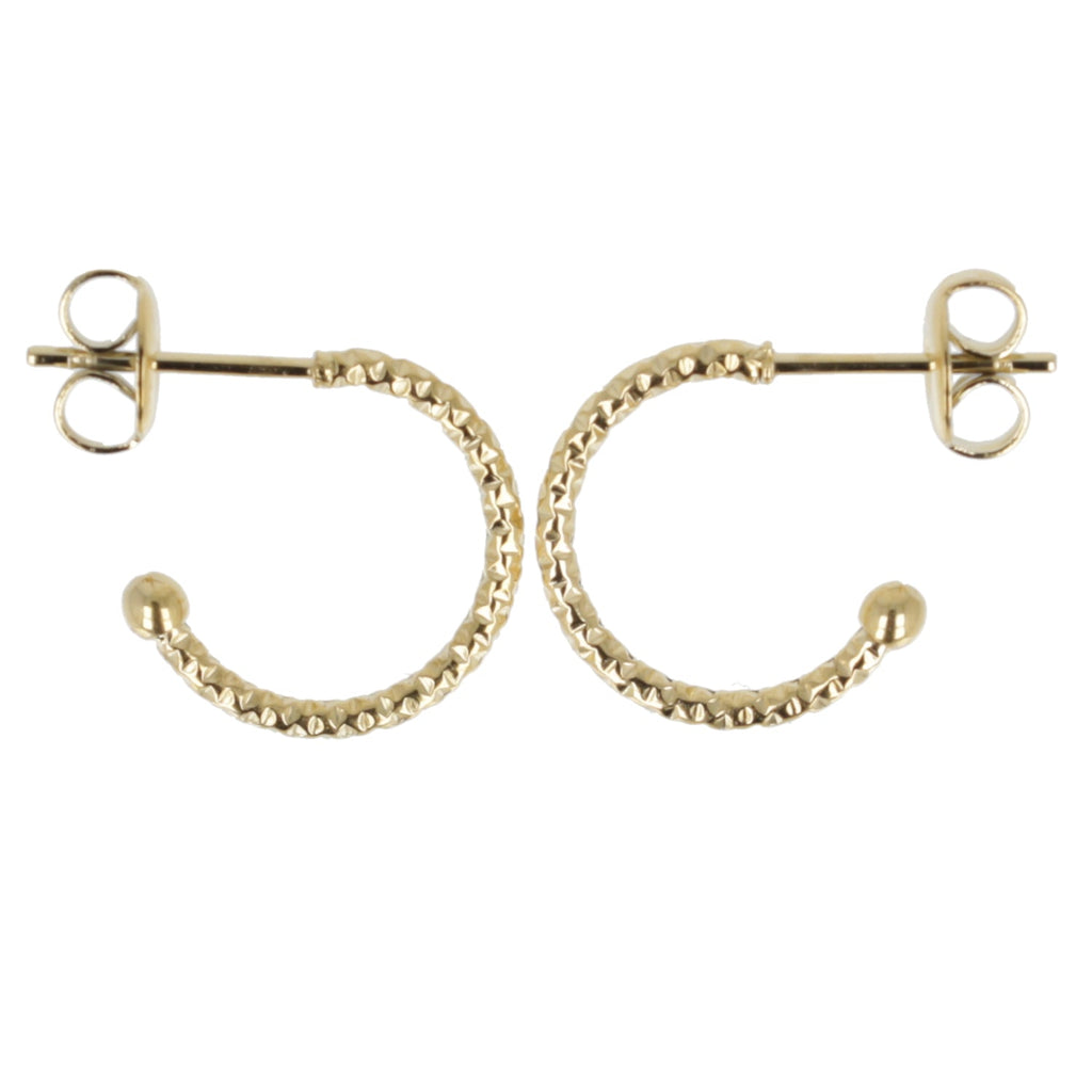 Sparkle Hoop Earrings (Gold Plated)