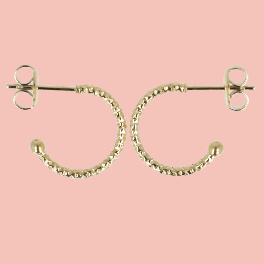 Sparkle Hoop Earrings (Gold Plated)