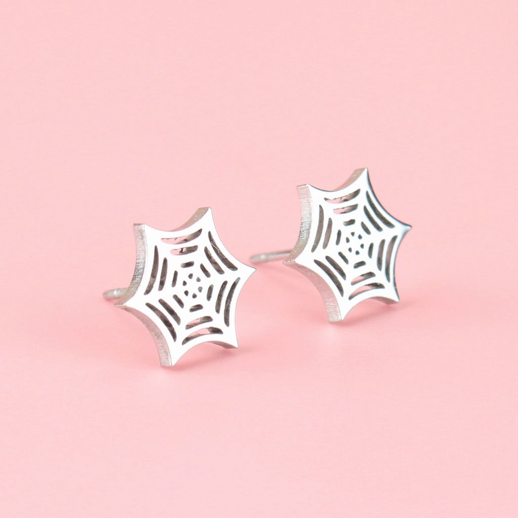 Spider Web Stud Earrings