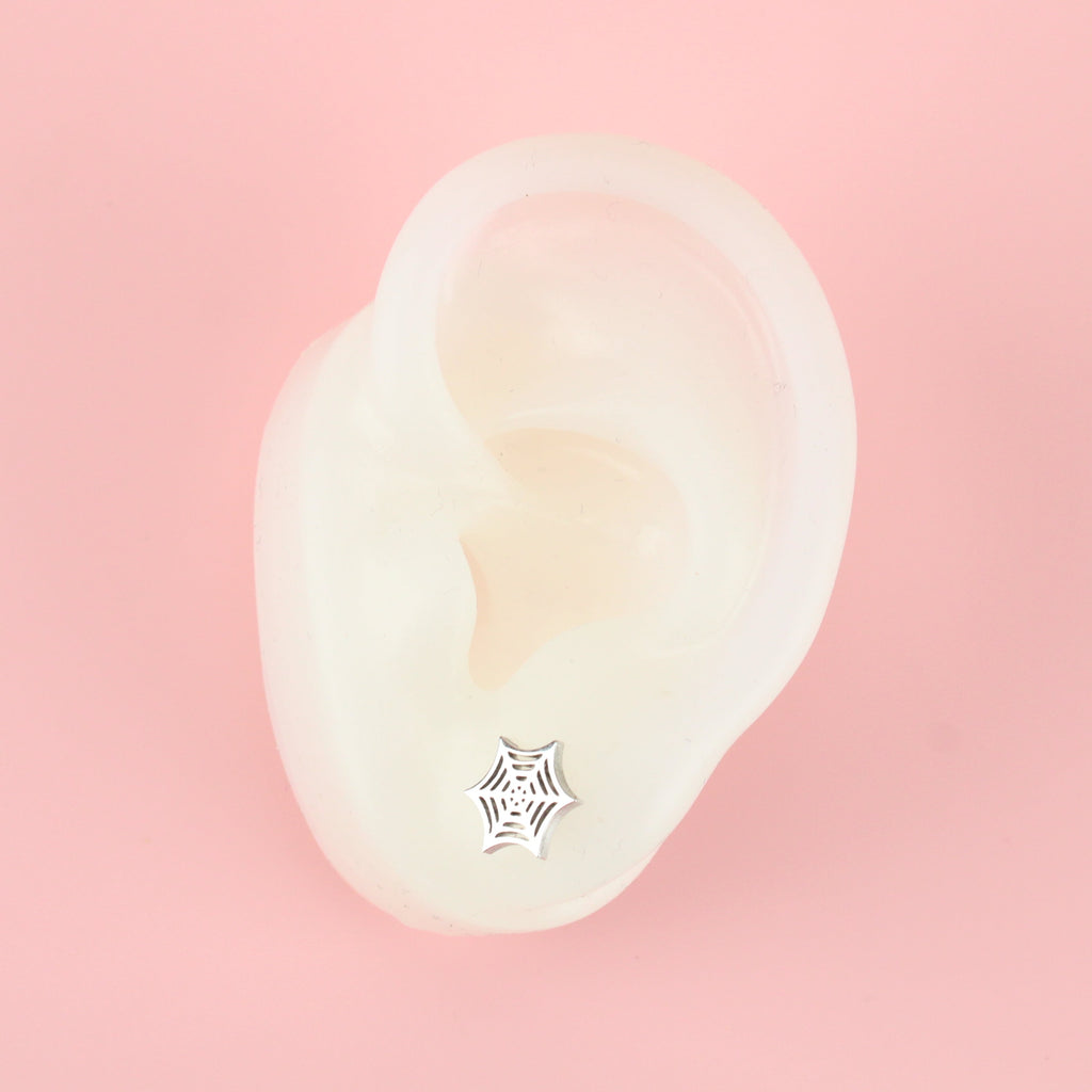 Spider Web Stud Earrings