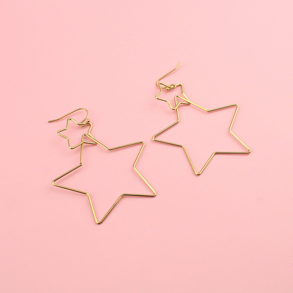 Star Crossed Earrings (Gold)