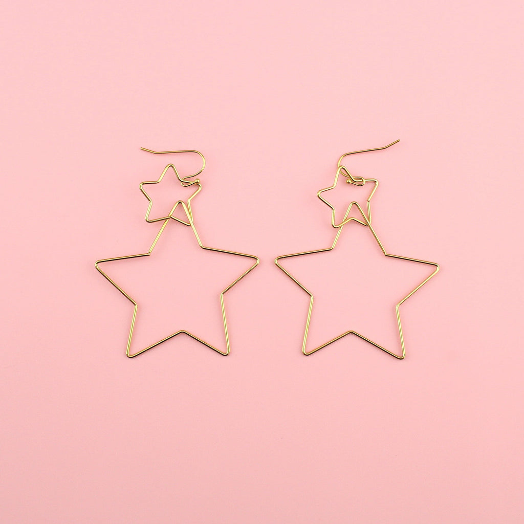 Star Crossed Earrings (Gold)