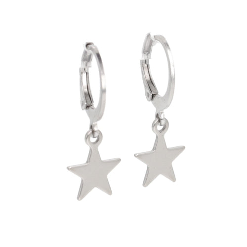 Star Hoop Earrings