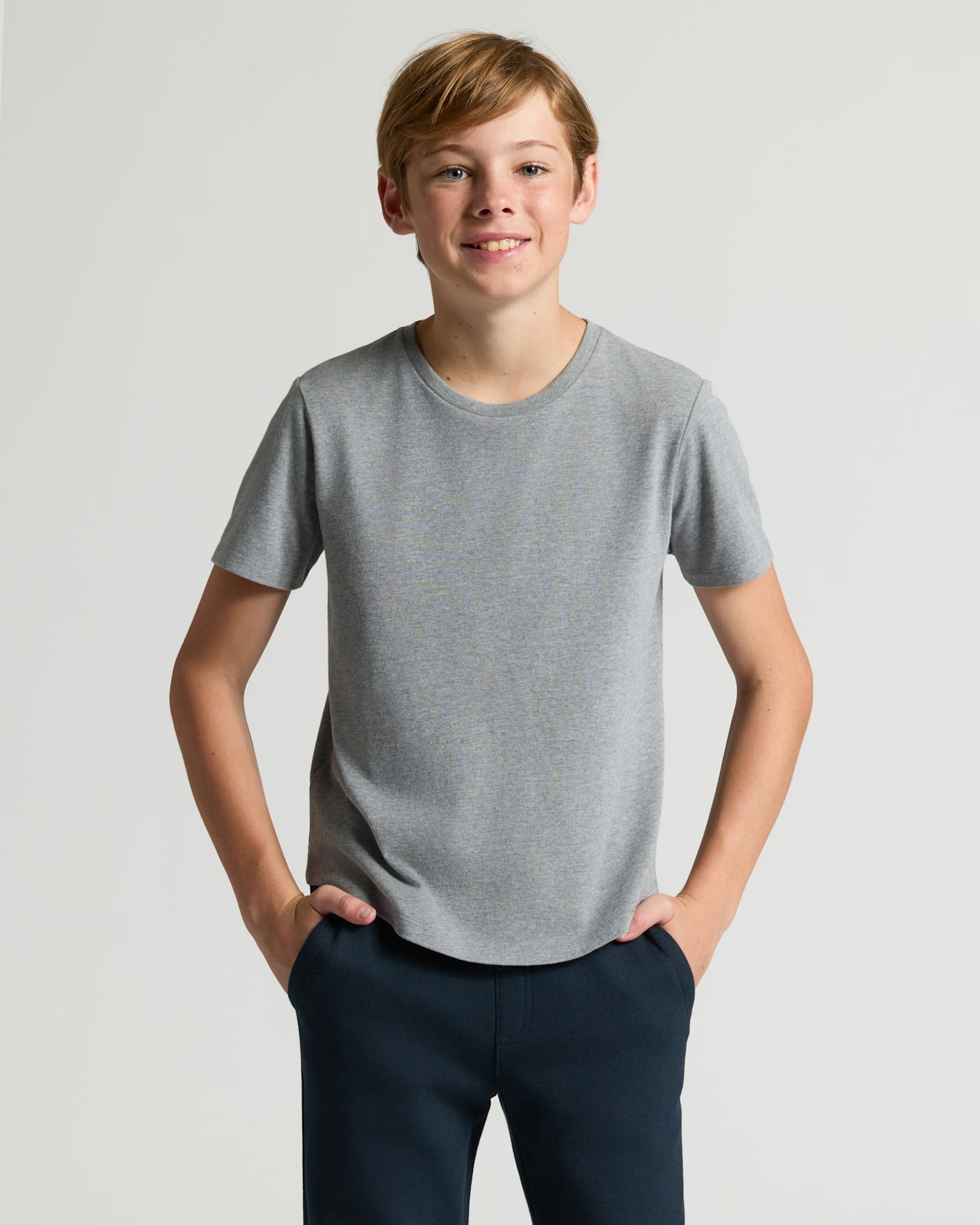 Boys' Classic Curved Hem Crew Neck 3-Pack