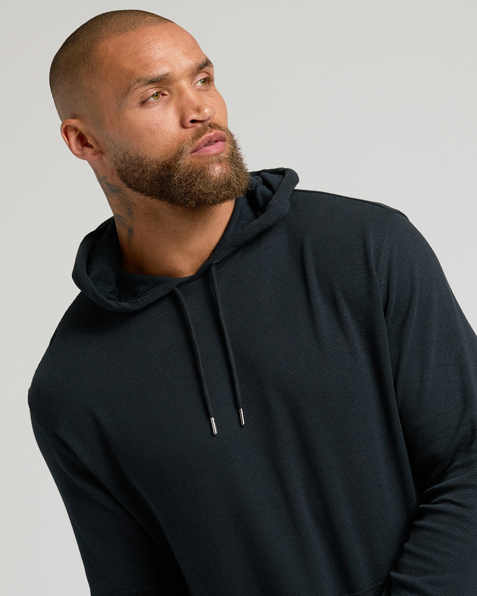 Black Waffle Hoodie