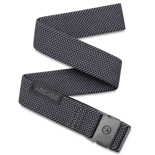 Arcade Mens Hemmingway Slim Webbed Belt - Black/Black - OS