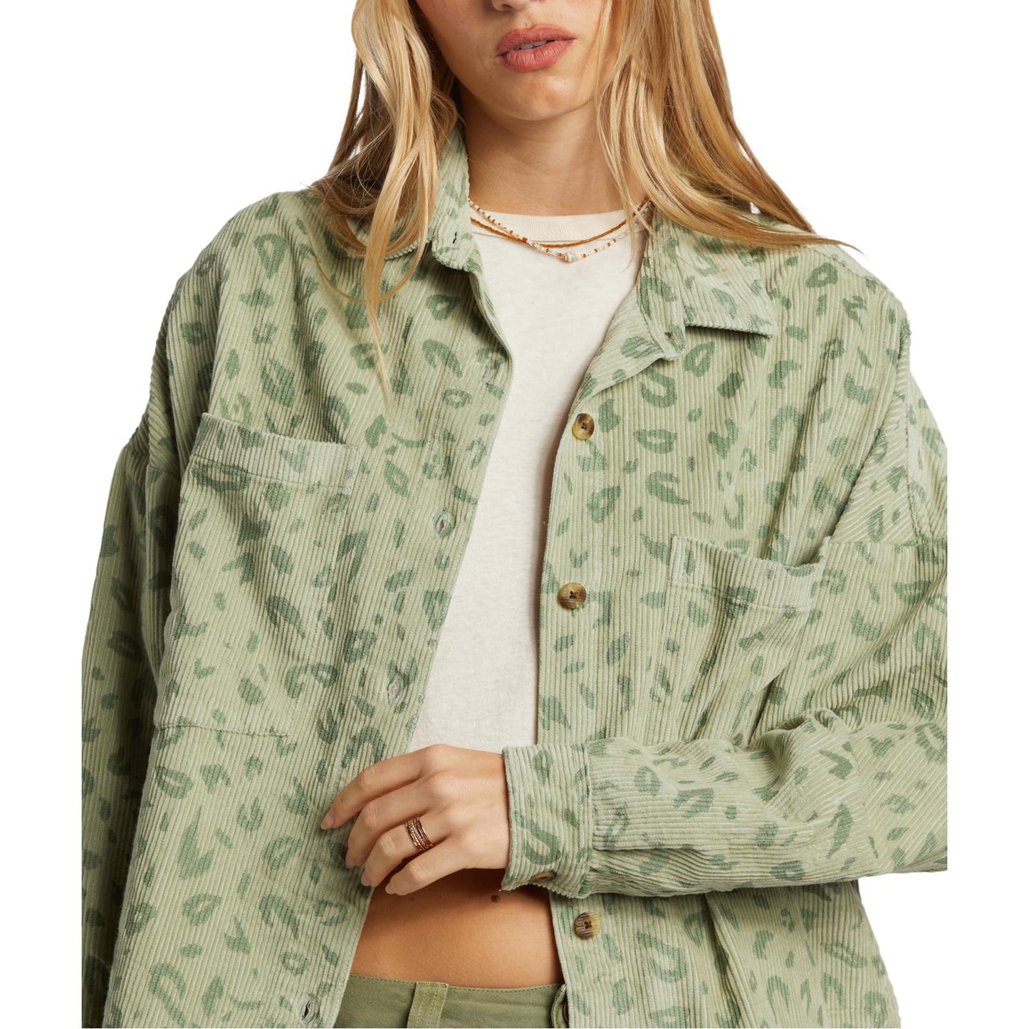 Billabong Womens Stoked On You Long Sleeve Corduroy Shirt
