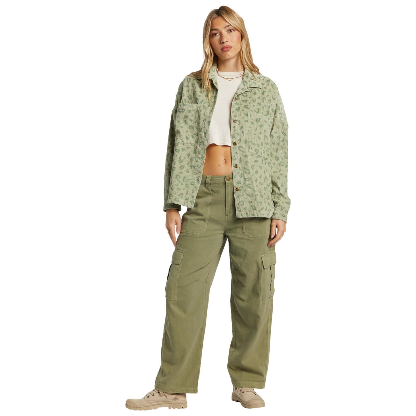 Billabong Womens Stoked On You Long Sleeve Corduroy Shirt