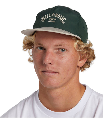 Billabong Mens Arch Team Snapback Cap - Dark Forest - One Size