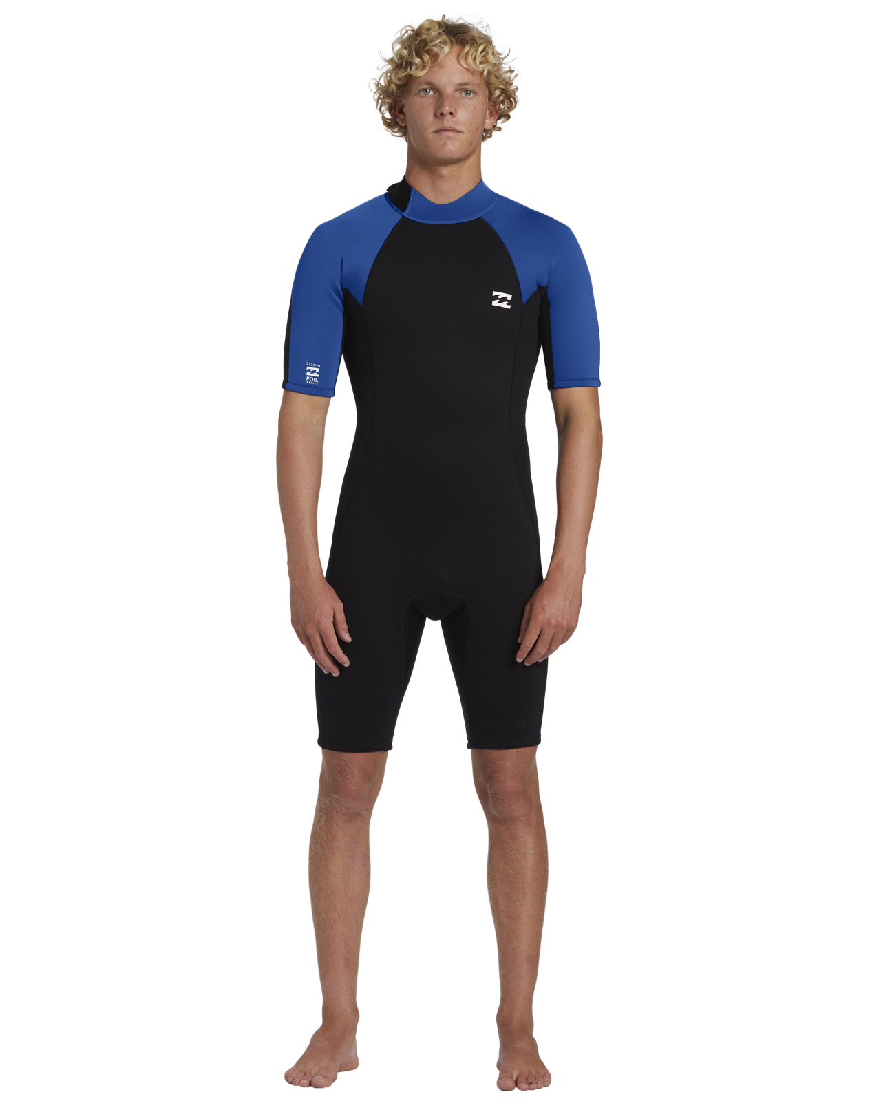 Billabong Mens 2mm Foil Back Zip Short Sleeve Wetsuit