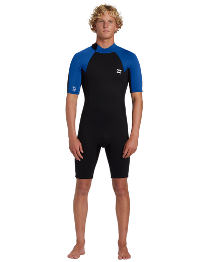 Billabong Mens 2mm Foil Back Zip Short Sleeve Wetsuit