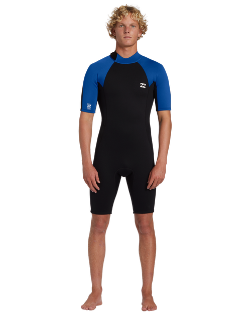 Billabong Mens 2mm Foil Back Zip Short Sleeve Wetsuit