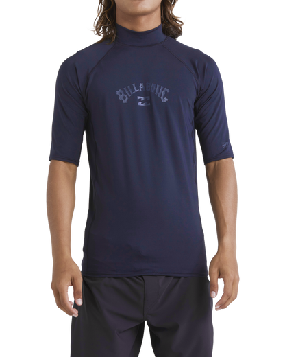 Billabong Mens Arch Wave Short Sleeve UPF 50 Surf Rash Vest