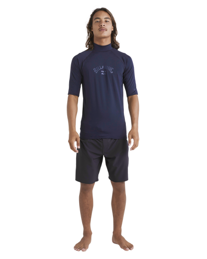 Billabong Mens Arch Wave Short Sleeve UPF 50 Surf Rash Vest