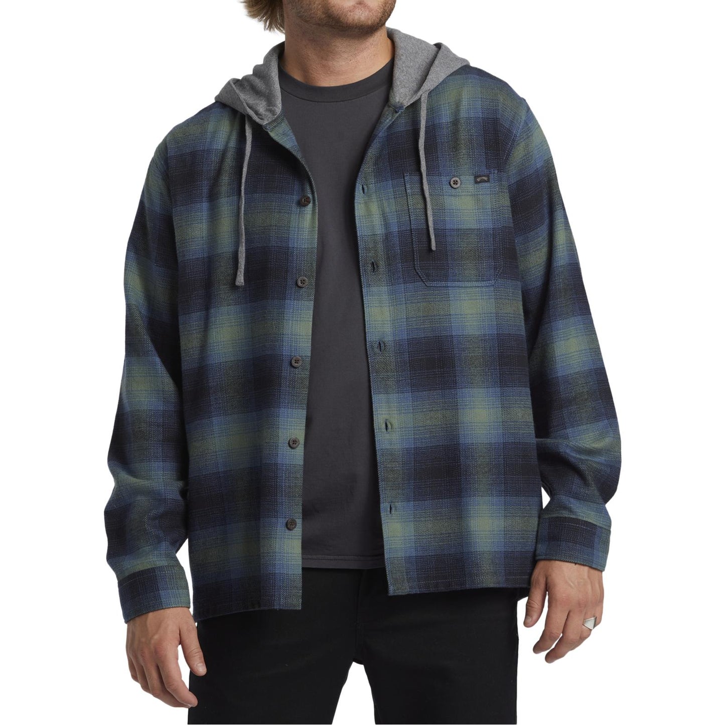 Billabong Mens Baja Hooded Flannel Shirt