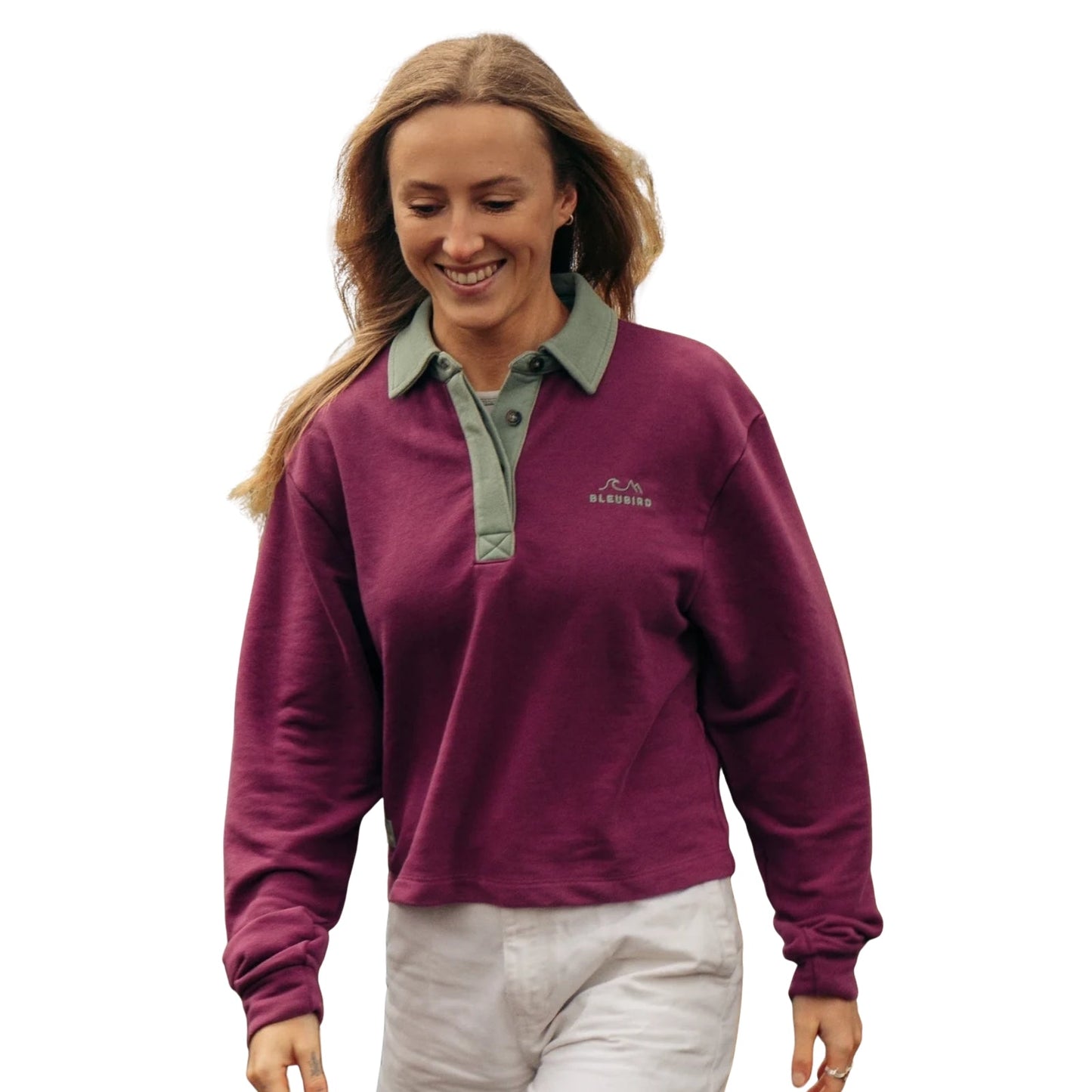 Bleubird Womens Aven Long Sleeve Polo Shirt