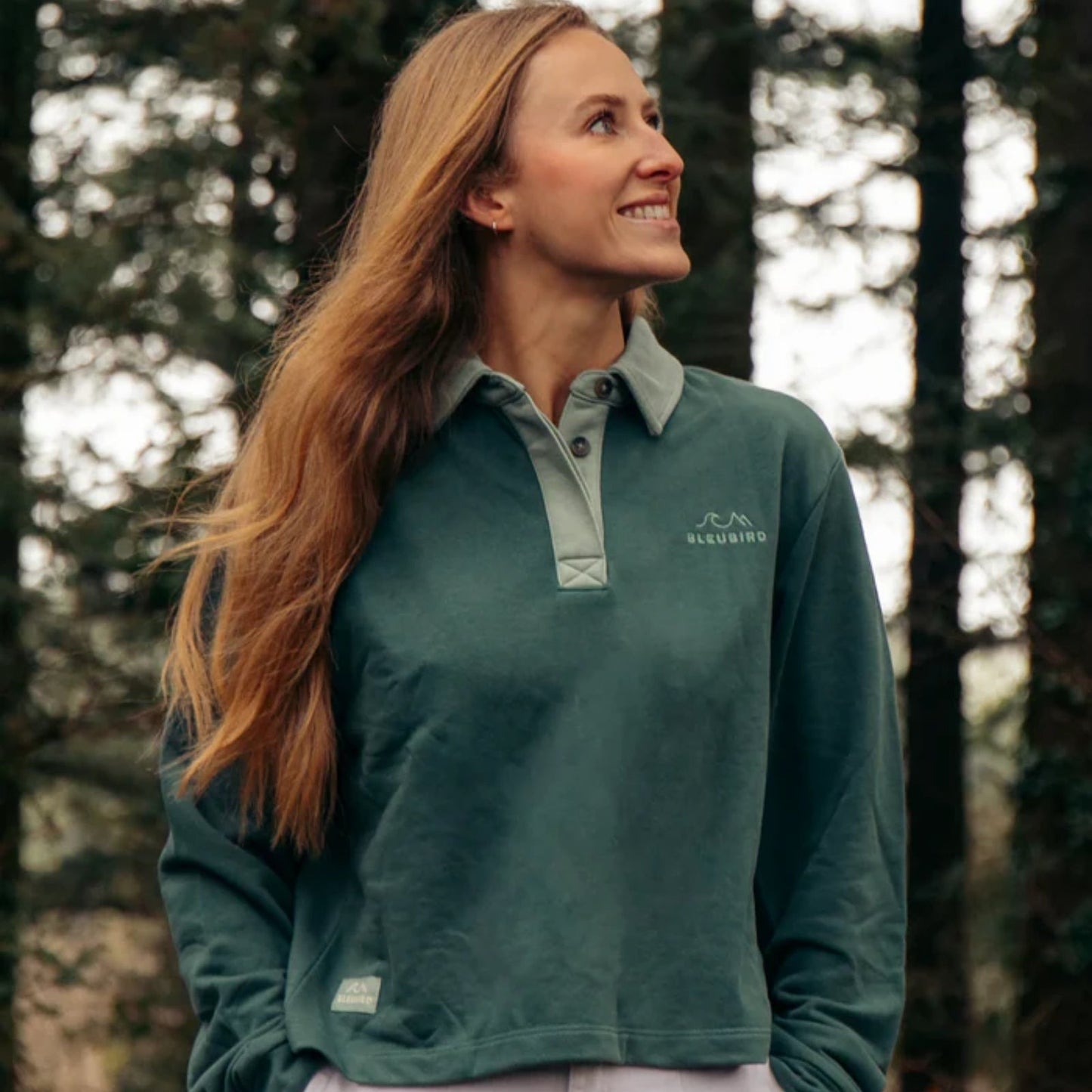 Bleubird Womens Aven Long Sleeve Polo Shirt