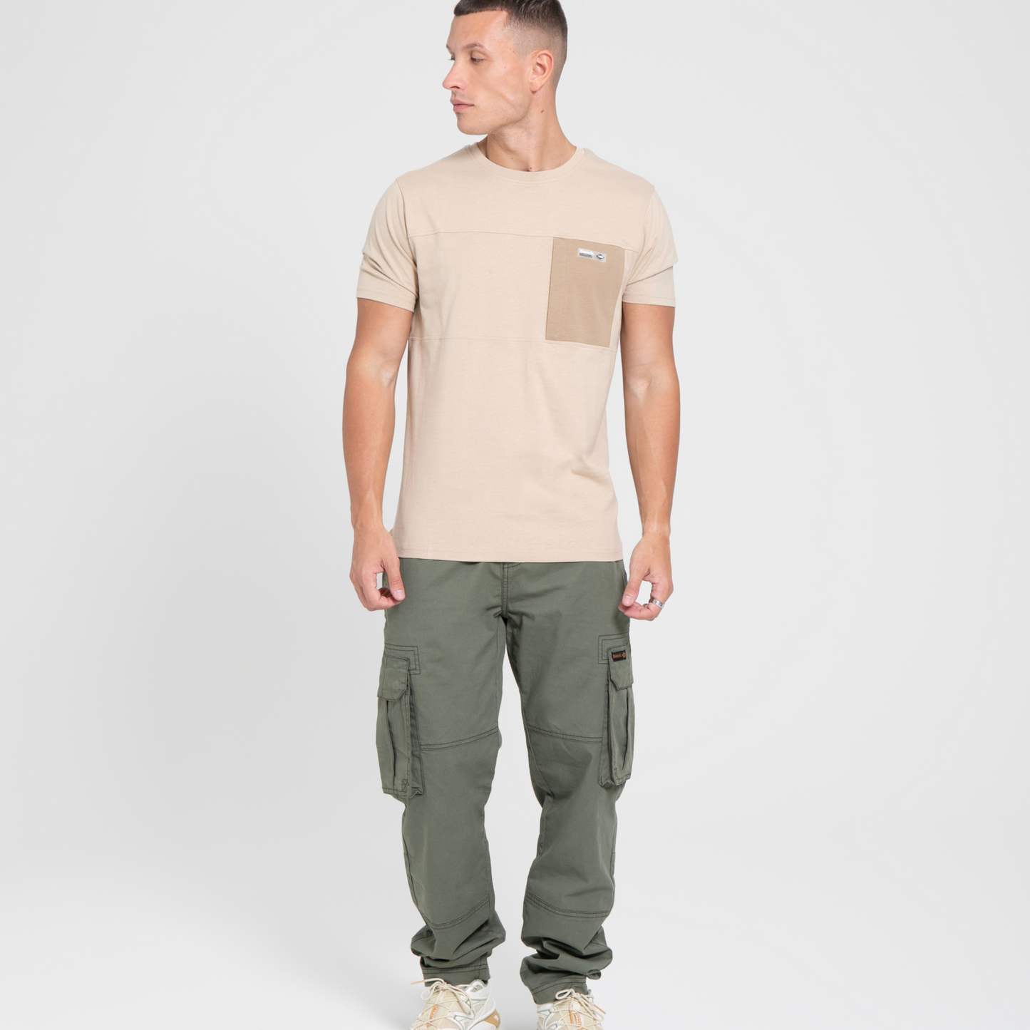 Bench Mens Algoda Crew Neck Short Sleeve Pocket T Shirt