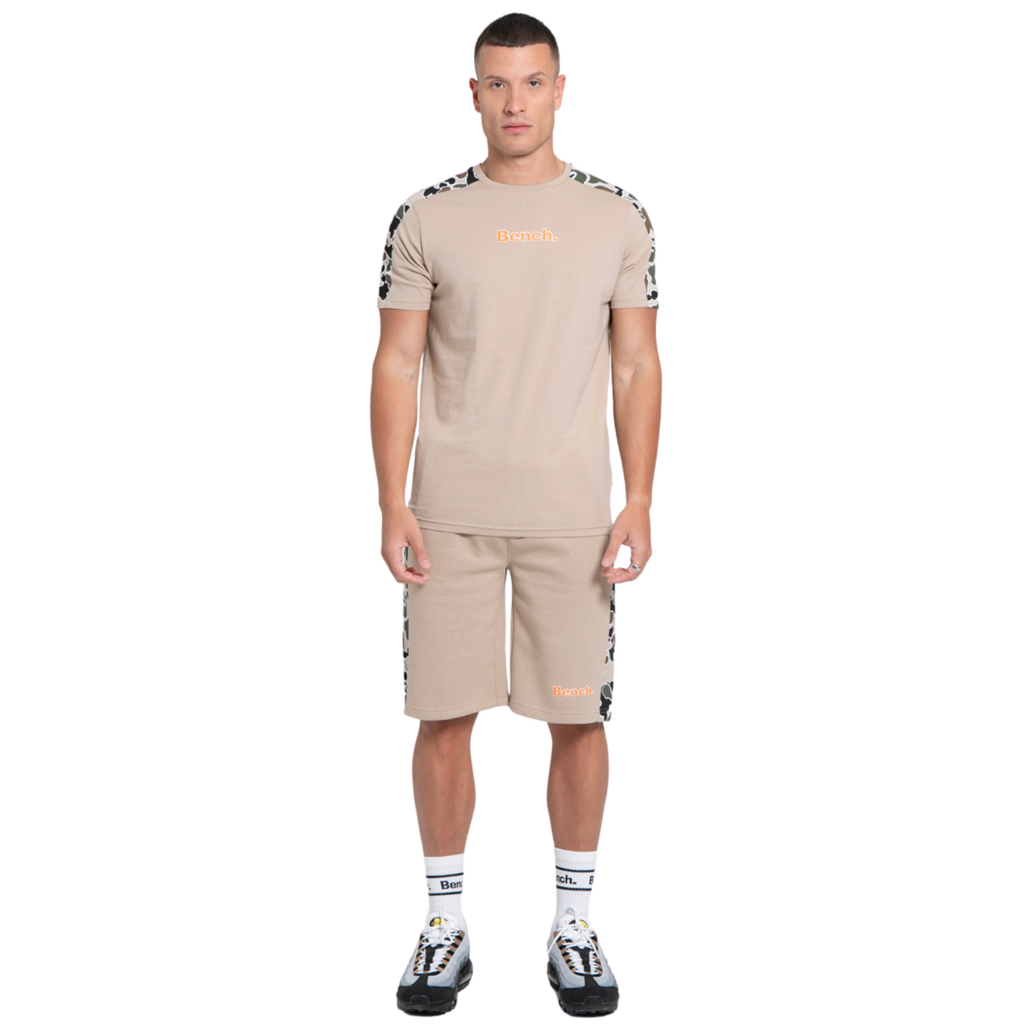 Bench Mens Chuckles Short Sleeve Camo Detail T Shirt