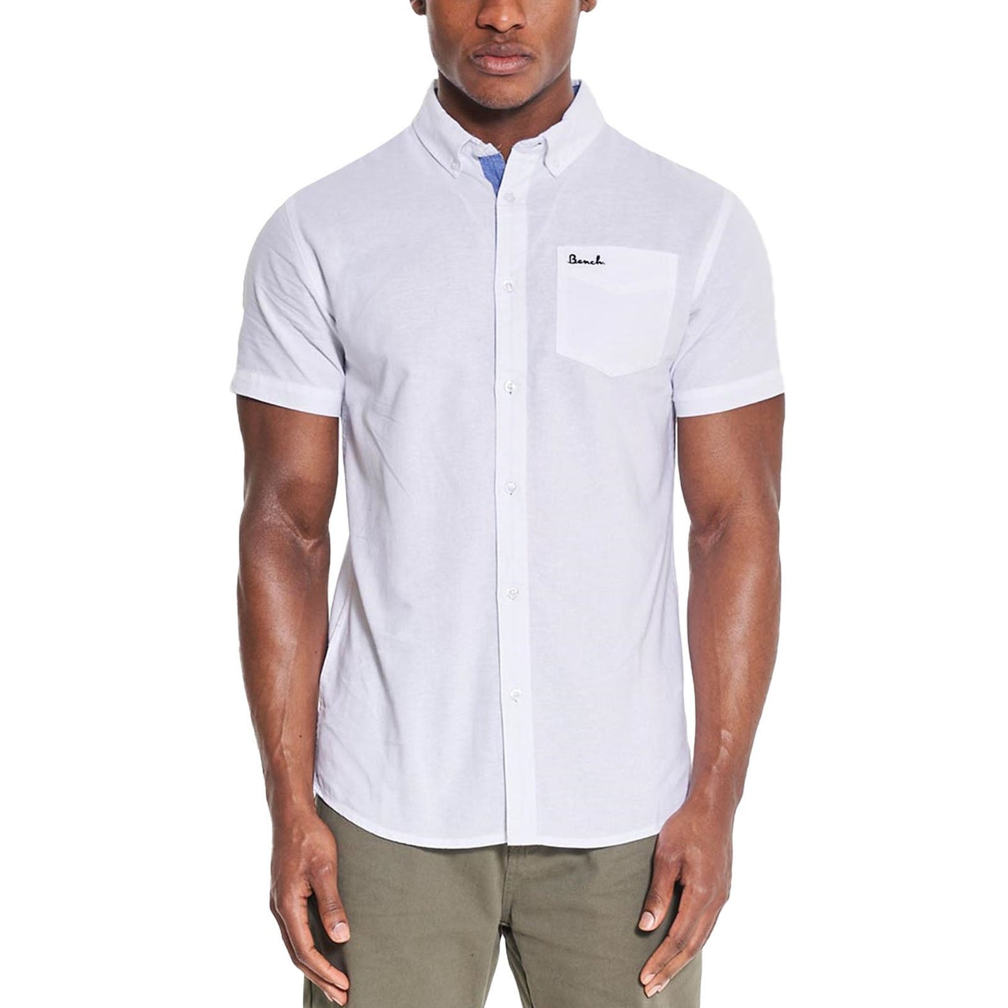 Bench Mens Bowdon Short Sleeve Button Down Collar Shirt