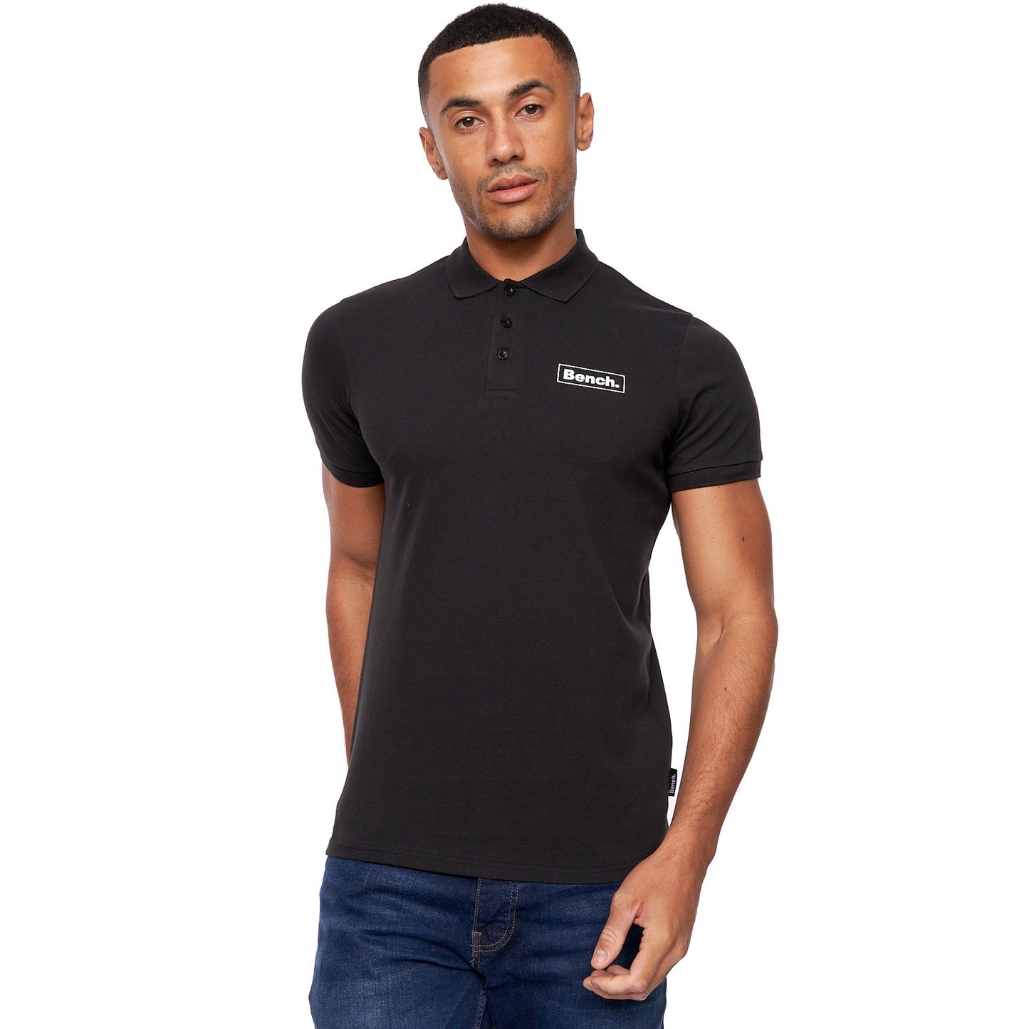 Bench Mens Iverson Short Sleeve Slim Fit Polo Shirt