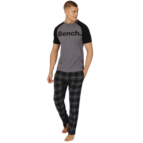 Bench Mens Dunnit Short Sleeve Pyjama Top and Bottoms Set