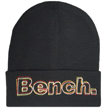 Bench Mens Chromeo Large Logo Turned Up Knitted Beanie