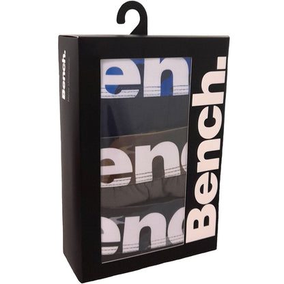 Bench Mens Robson 3-Pack Logo Waistband Boxer Shorts - Assorted