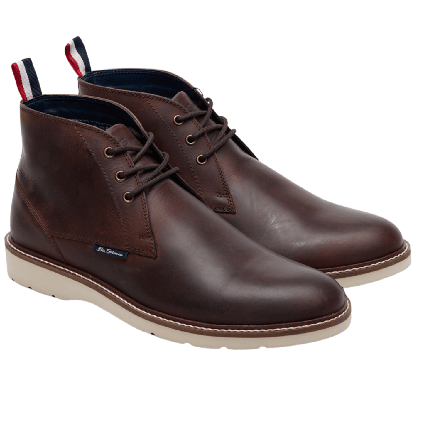Ben Sherman Mens Hampton Leather Chukka Boots