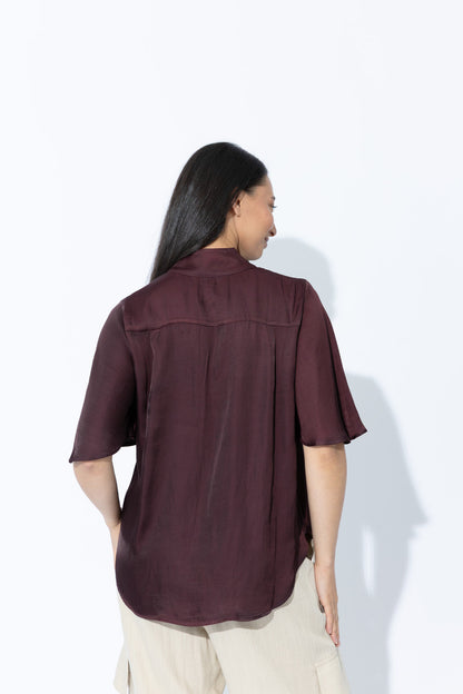 Chocolate Milan Fluted Blogger Shirt