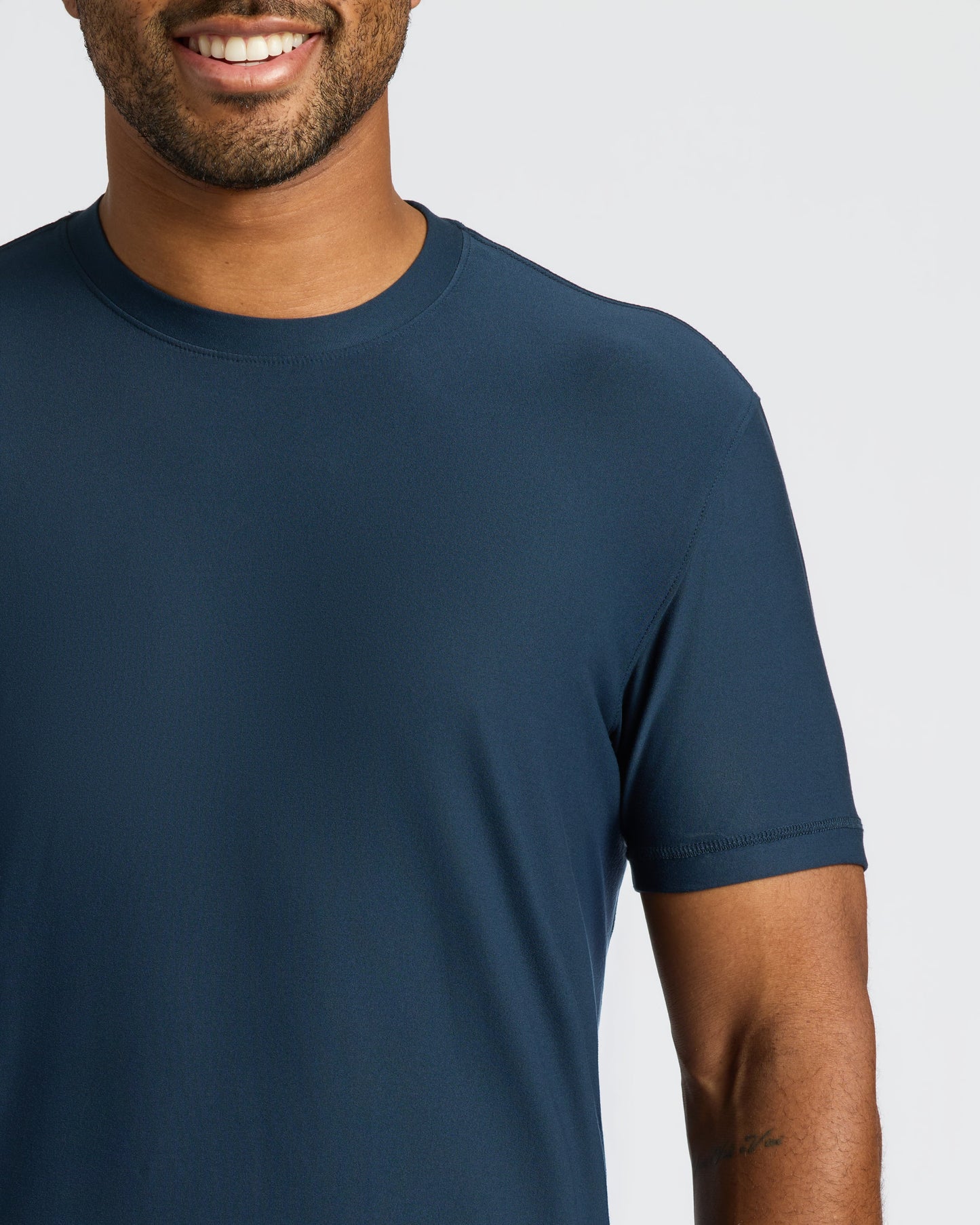 Navy Active Crew Neck Tee