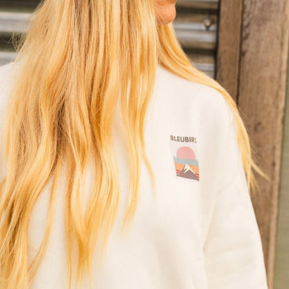Bleubird Womens Everline Cropped Crew Sweatshirt