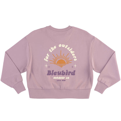 Bleubird Womens Outsider Cropped Crew Neck Sweatshirt