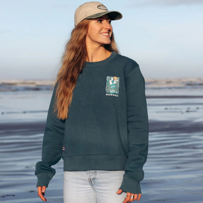 Bleubird Womens Trailhead Cropped Crew Sweatshirt