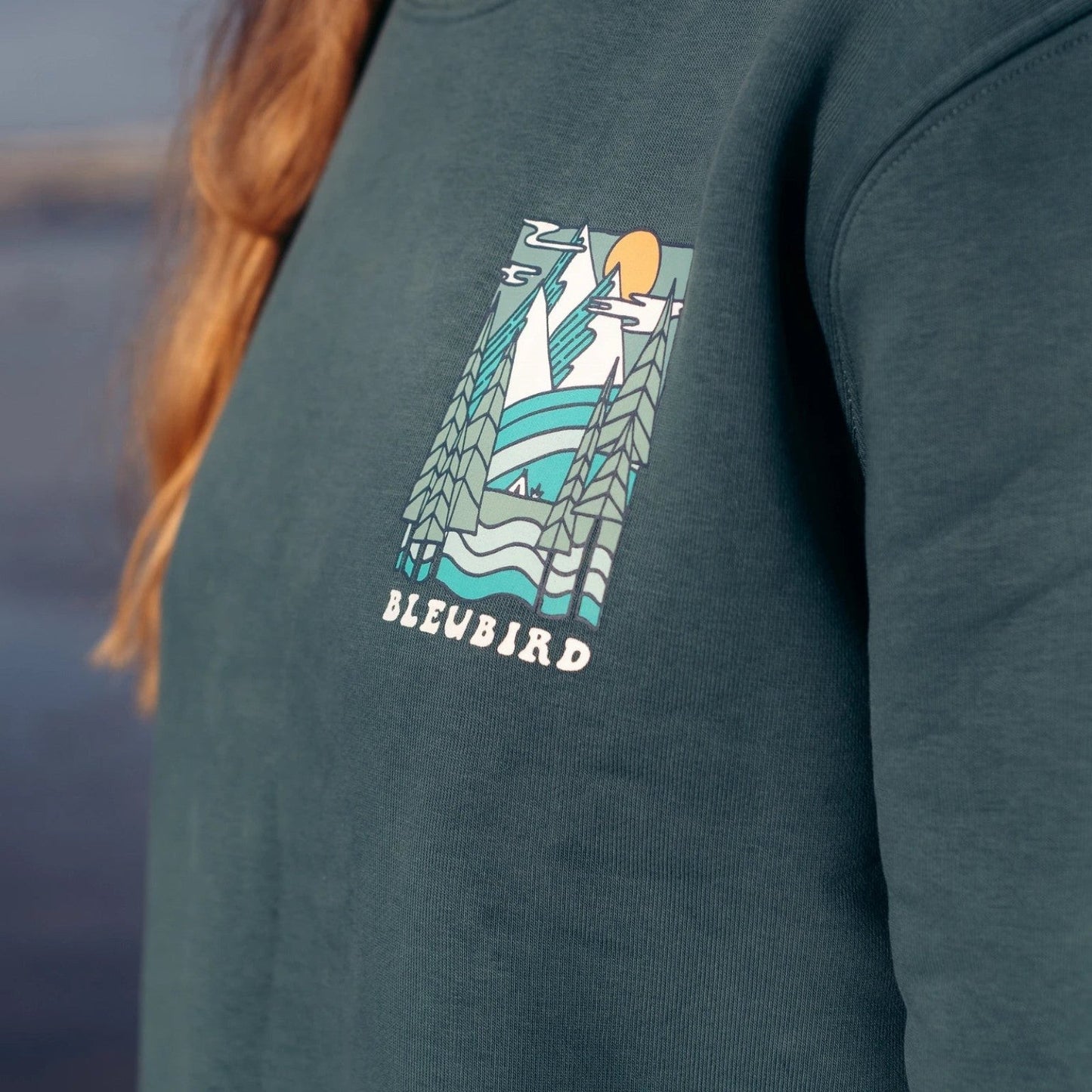 Bleubird Womens Trailhead Cropped Crew Sweatshirt
