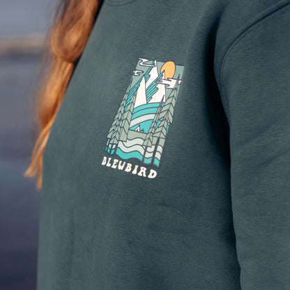 Bleubird Womens Trailhead Cropped Crew Sweatshirt