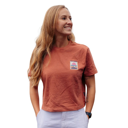 Bleubird Womens Everline Cropped Short Sleeve T-Shirt