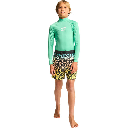 Billabong Kids Waves All Day Long Sleeve UPF 50 Rash Vest