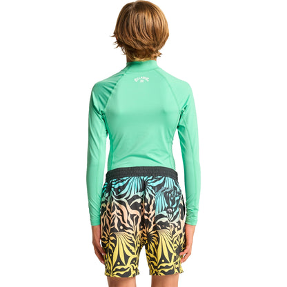 Billabong Kids Waves All Day Long Sleeve UPF 50 Rash Vest