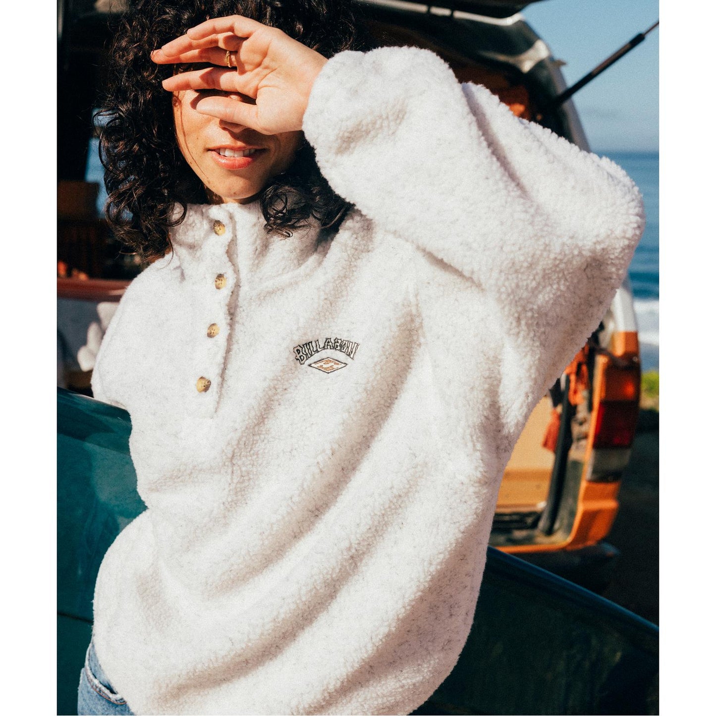 Billabong Womens Run The Road Half Zip Polar Fleece