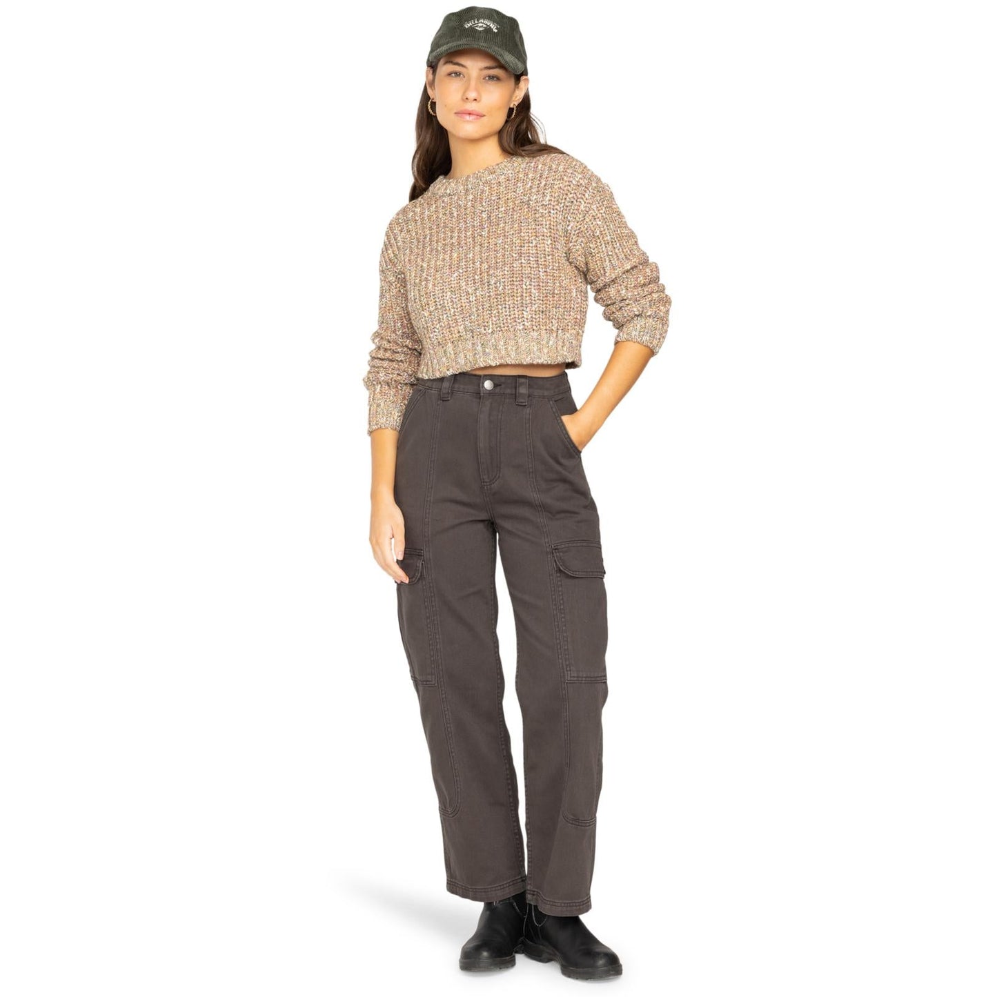 Billabong Womens Sunshine Relaxed Fit Cropped Jumper